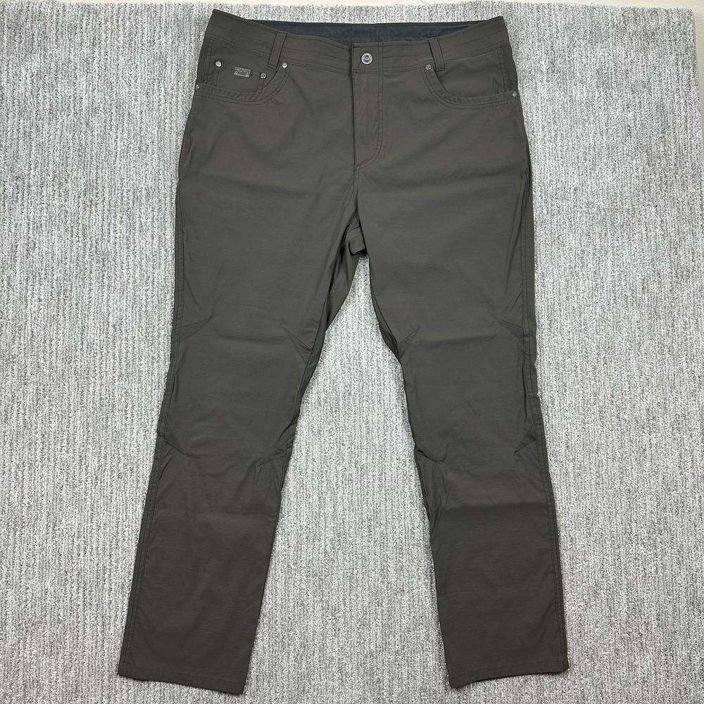 Kuhl Silencr Pants Mens 40x32 Brown Nylon Straight Leg 5175 19S Hiking Nature